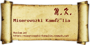 Miserovszki Kamélia névjegykártya